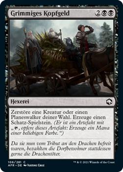 2021 Magic The Gathering Adventures in the Forgotten Realms (German) #106 Grimmiges Kopfgeld Front