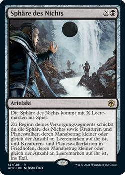 2021 Magic The Gathering Adventures in the Forgotten Realms (German) #121 Sphäre des Nichts Front