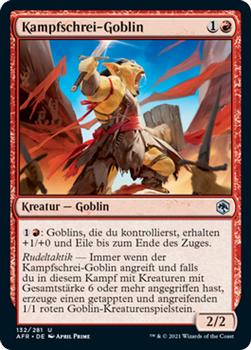 2021 Magic The Gathering Adventures in the Forgotten Realms (German) #132 Kampfschrei-Goblin Front