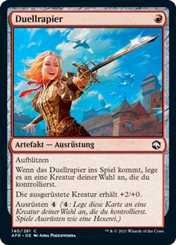 2021 Magic The Gathering Adventures in the Forgotten Realms (German) #140 Duellrapier Front