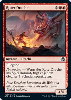 2021 Magic The Gathering Adventures in the Forgotten Realms (German) #160 Roter Drache Front