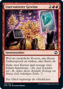 2021 Magic The Gathering Adventures in the Forgotten Realms (German) #164 Unerwarteter Gewinn Front