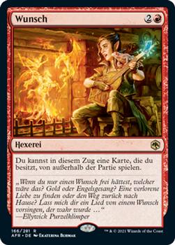 2021 Magic The Gathering Adventures in the Forgotten Realms (German) #166 Wunsch Front