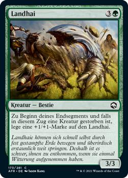 2021 Magic The Gathering Adventures in the Forgotten Realms (German) #173 Landhai Front