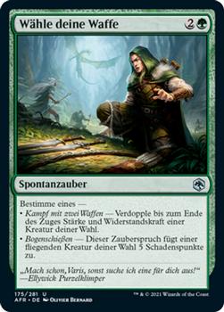 2021 Magic The Gathering Adventures in the Forgotten Realms (German) #175 Wähle deine Waffe Front