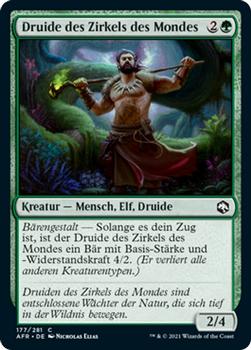 2021 Magic The Gathering Adventures in the Forgotten Realms (German) #177 Druide des Zirkels des Mondes Front