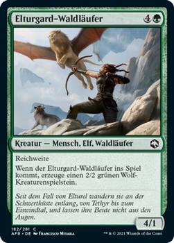 2021 Magic The Gathering Adventures in the Forgotten Realms (German) #182 Elturgard-Waldläufer Front