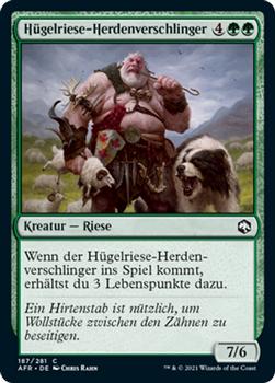 2021 Magic The Gathering Adventures in the Forgotten Realms (German) #187 Hügelriese-Herdenverschlinger Front