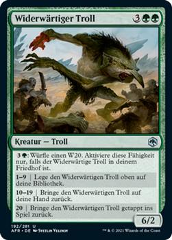 2021 Magic The Gathering Adventures in the Forgotten Realms (German) #192 Widerwärtiger Troll Front
