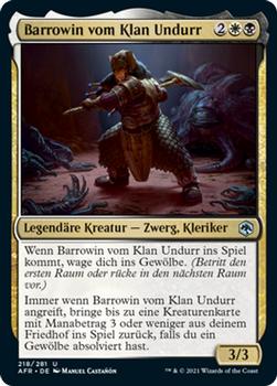 2021 Magic The Gathering Adventures in the Forgotten Realms (German) #218 Barrowin vom Klan Undurr Front