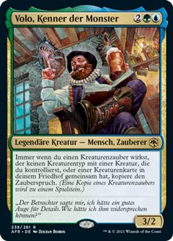 2021 Magic The Gathering Adventures in the Forgotten Realms (German) #238 Volo, Kenner der Monster Front