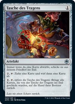 2021 Magic The Gathering Adventures in the Forgotten Realms (German) #240 Tasche des Tragens Front