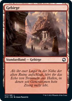 2021 Magic The Gathering Adventures in the Forgotten Realms (German) #277 Gebirge Front
