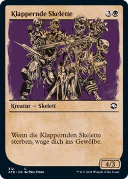 2021 Magic The Gathering Adventures in the Forgotten Realms (German) #312 Klappernde Skelette Front