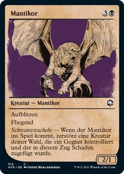 2021 Magic The Gathering Adventures in the Forgotten Realms (German) #314 Mantikor Front