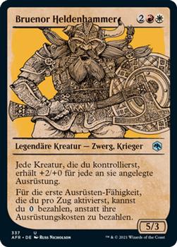 2021 Magic The Gathering Adventures in the Forgotten Realms (German) #337 Bruenor Heldenhammer Front
