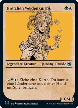 2021 Magic The Gathering Adventures in the Forgotten Realms (German) #340 Gretchen Weidenknirps Front