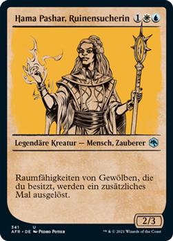 2021 Magic The Gathering Adventures in the Forgotten Realms (German) #341 Hama Pashar, Ruinensucherin Front
