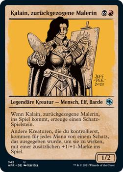 2021 Magic The Gathering Adventures in the Forgotten Realms (German) #342 Kalain, zurückgezogene Malerin Front