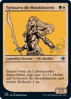 2021 Magic The Gathering Adventures in the Forgotten Realms (German) #346 Trelasarra, Moon Dancer Front