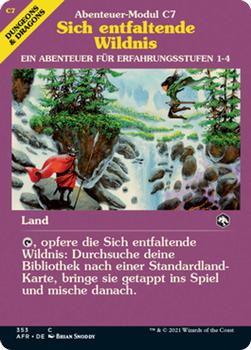 2021 Magic The Gathering Adventures in the Forgotten Realms (German) #353 Sich entfaltende Wildnis Front