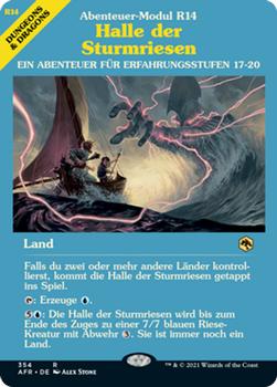 2021 Magic The Gathering Adventures in the Forgotten Realms (German) #354 Halle der Sturmriesen Front
