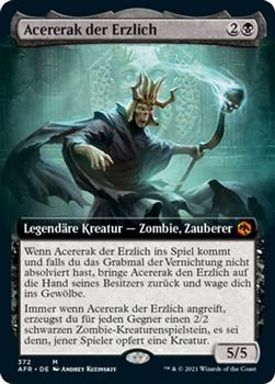 2021 Magic The Gathering Adventures in the Forgotten Realms (German) #372 Acererak der Erzlich Front