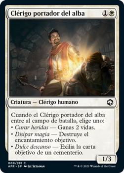 2021 Magic The Gathering Adventures in the Forgotten Realms (Spanish) #9 Clérigo portador del alba Front