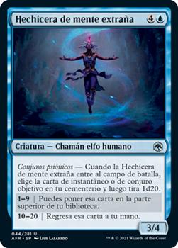 2021 Magic The Gathering Adventures in the Forgotten Realms (Spanish) #44 Hechicera de mente extraña Front