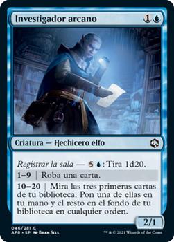 2021 Magic The Gathering Adventures in the Forgotten Realms (Spanish) #46 Investigador arcano Front