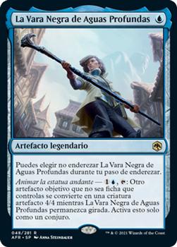 2021 Magic The Gathering Adventures in the Forgotten Realms (Spanish) #48 La Vara Negra de Aguas Profundas Front