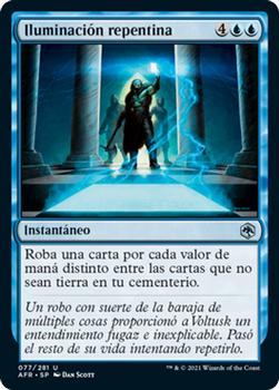 2021 Magic The Gathering Adventures in the Forgotten Realms (Spanish) #77 Iluminación repentina Front