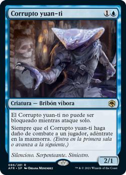 2021 Magic The Gathering Adventures in the Forgotten Realms (Spanish) #86 Corrupto yuan-ti Front