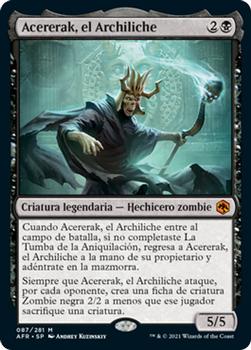 2021 Magic The Gathering Adventures in the Forgotten Realms (Spanish) #87 Acererak, el Archiliche Front