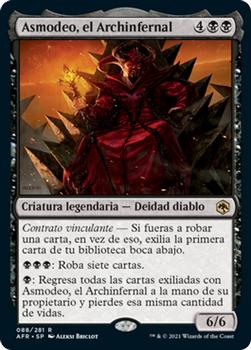 2021 Magic The Gathering Adventures in the Forgotten Realms (Spanish) #88 Asmodeo, el Archinfernal Front