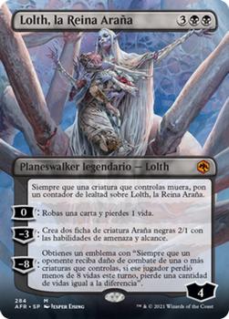 2021 Magic The Gathering Adventures in the Forgotten Realms (Spanish) #284 Lolth, la Reina Araña Front