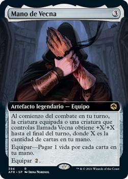 2021 Magic The Gathering Adventures in the Forgotten Realms (Spanish) #394 Mano de Vecna Front