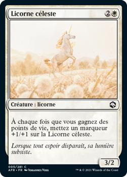 2021 Magic The Gathering Adventures in the Forgotten Realms (French) #5 Licorne céleste Front