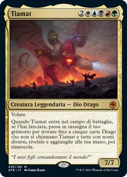 2021 Magic The Gathering Adventures in the Forgotten Realms (Italian) #235 Tiamat Front