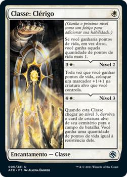 2021 Magic The Gathering Adventures in the Forgotten Realms (Portuguese) #6 Classe: Clérigo Front