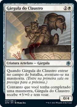 2021 Magic The Gathering Adventures in the Forgotten Realms (Portuguese) #7 Gárgula do Claustro Front