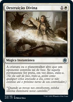 2021 Magic The Gathering Adventures in the Forgotten Realms (Portuguese) #12 Destruição Divina Front