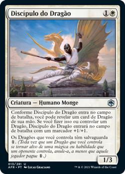 2021 Magic The Gathering Adventures in the Forgotten Realms (Portuguese) #13 Discípulo do Dragão Front