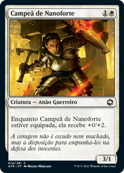 2021 Magic The Gathering Adventures in the Forgotten Realms (Portuguese) #14 Campeã de Nanoforte Front
