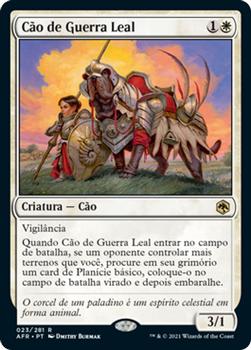 2021 Magic The Gathering Adventures in the Forgotten Realms (Portuguese) #23 Cão de Guerra Leal Front