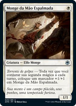 2021 Magic The Gathering Adventures in the Forgotten Realms (Portuguese) #25 Monge da Mão Espalmada Front