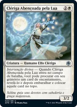 2021 Magic The Gathering Adventures in the Forgotten Realms (Portuguese) #26 Clériga Abençoada pela Lua Front