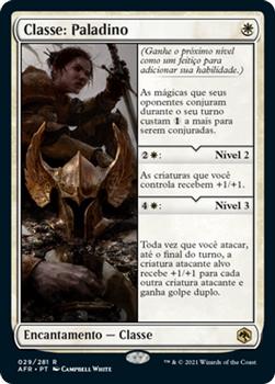 2021 Magic The Gathering Adventures in the Forgotten Realms (Portuguese) #29 Classe: Paladino Front