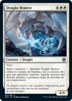 2021 Magic The Gathering Adventures in the Forgotten Realms (Portuguese) #41 Dragão Branco Front
