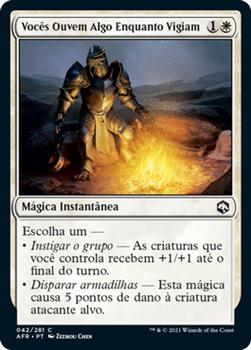 2021 Magic The Gathering Adventures in the Forgotten Realms (Portuguese) #42 Vocês Ouvem Algo Enquanto Vigiam Front